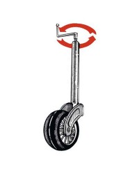 Roue jockey réglable tube de ø35 mm