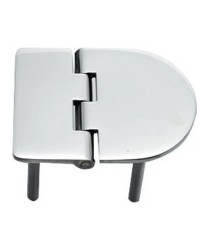 Charnière inox ouverture 95° avec goujons 83x65mm nœud renversé