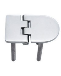 Charnière inox ouverture 95° avec goujons 63x40mm nœud renversé