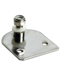 Plaque inox avec pivot fileté 8mm côté porte