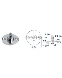 Base avec pivot Ø 6mm