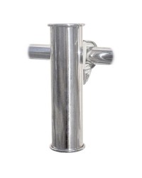 Porte-canne inox ø37x155mm fixation sur balcon ø25/30 à l'unité