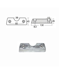 Anode pied pied Volvo DuoProp DPX zinc OEM 872139-1