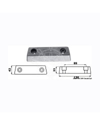 Anode base pied Volvo DuoProp 290 alu OEM 852835-8