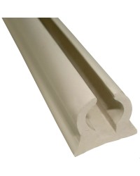 Profil de ralingue semi-rigide PVC pour capotes et coussins X 4M - blanc