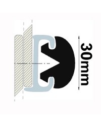 Profile PVC noir hauteur 30 mm - rouleau de 20 mètres