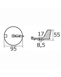 Anode queue de carpe magnésium pour Yamaha 25/60 HP 4 temps OEM 67C-45371-00
