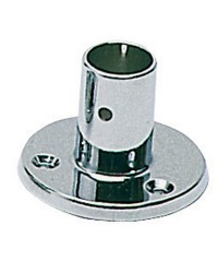 Platine laiton chromé droite - ø22 mm