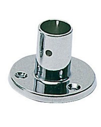 Platine laiton chromé droite - ø25 mm