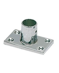 Platine rectangulaire laiton chromé droite - ø22 mm