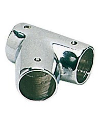 Té laiton chromé inclinée 60° - ø22 mm - la paire