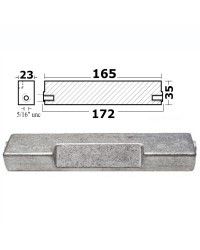 Anode cavalier Johnson Evinrude aluminium pour hord-bord 60-300 CV OEM 500789