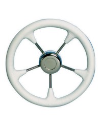 Volant en polyuréthane souple Ø280 branche inox - blanc pour cône universel