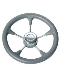 Volant en polyuréthane souple Ø350 branche inox - gris