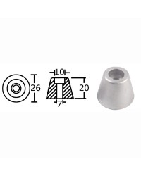 Anode de rechange aluminium pour hélice de proue OEM 61180