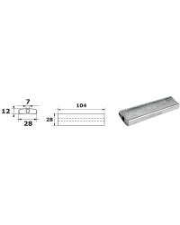 Anode plaquette trou passant Volvo zinc - 104x28mm OEM 3852970