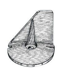 Anode queue carpe Tohatsu 60/70/140CV - Ø77mm - OEM 3B7-60217-0