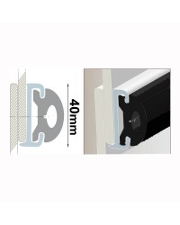 Profile PVC noir hauteur 40 mm - rouleau de 20 mètres