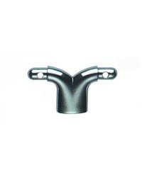Main-courante centrale laiton chromé base 30x30mm pour ø10