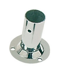 Platine inox soudé ronde droite 90° - ø22 mm