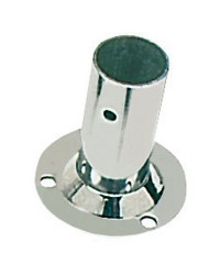 Platine inox soudé ronde droite 90° - ø25 mm