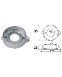 Anode collier Volvo Sail Drive 120 Ø95xh28mm alu OEM 876286