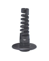 Kit passe paroi en nylon noir avec flange en inox pour tuyau hydraulique 5/16