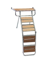 Passerelle échelle inox/iroko