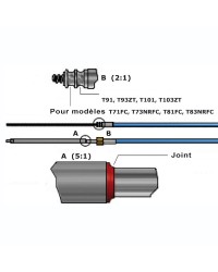 Cable de direction M90 Mach 8''