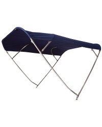 Bimini 4 arceaux inox - bleu - 255 à 270 cm