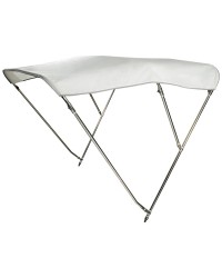 Bimini 3 arceaux inox - blanc - 180x190/200 cm