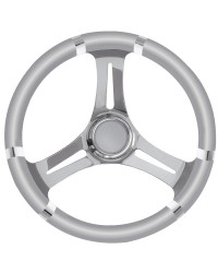 Volant 3 double branches inox/gris 350mm pour cône universel