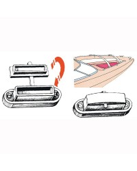 Platine pour arceau laiton chromé 67x14mm - la paire