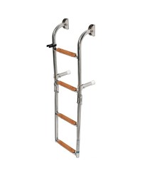 Echelle inox/bois 4 marches