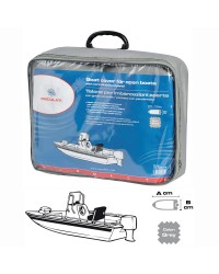 Bâche pour bateaux avec position de conduite centrale 488/564 X 239 cm - gris