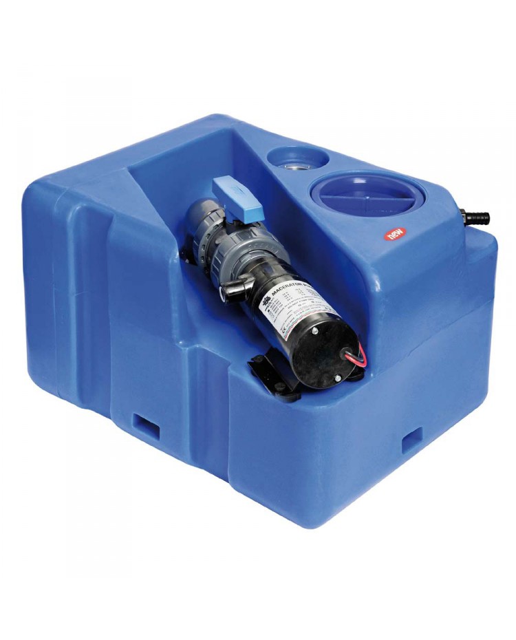 Centrale réservoir eaux noires - broyeur horizontal 40 litres -12V