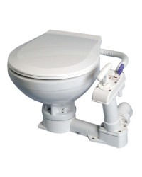 WC manuel en porcelaine - lunette plastique 450x410xh340mm