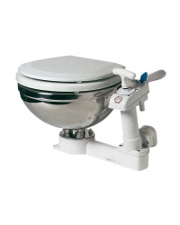 WC manuel inox - cuvette bois blanc 45x41xh34cm
