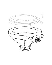 Cuvette en porcelaine de rechange pour WC électrique caréné version haute 50.218.01, 50.218.02, 50.213.03, 50.213.04