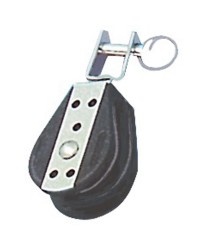 Poulie simple billes tournante en U pour corde de 8x28mm