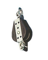 Poulie simple billes tournante avec manille à ringot pour corde de 10x38mm