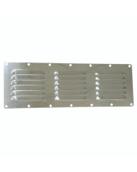 Grille aération inox 115x127mm + moustiquaire