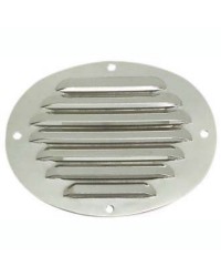 Grille d'aération ovale en inox poli 116x128mm
