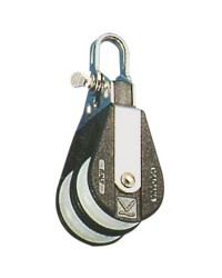 Poulie à billes double fixe pour bout de 8xØ34mm