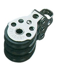 Poulie triple fixe à pontet pour corde de 6xØ25mm