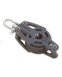 Poulie pivotante ou blocable avec ringot sur sphère pour bout de 10mm