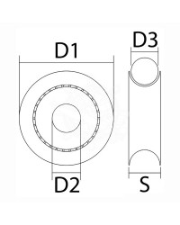 Réa en delrin pour corde de 8 mm - blanc