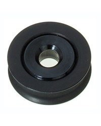Réa à billes en aluminium/PTFE pour corde 5 mm - noir