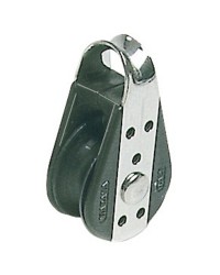 Micro poulie simple inox à œil fixe Ø22x6mm