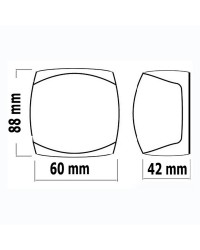 Feu de navigation LED Sphera2 bicolore 225° - 20 M boitier blanc